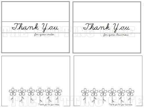 Thank You Card Template Quarter Fold - Cards Design Templates