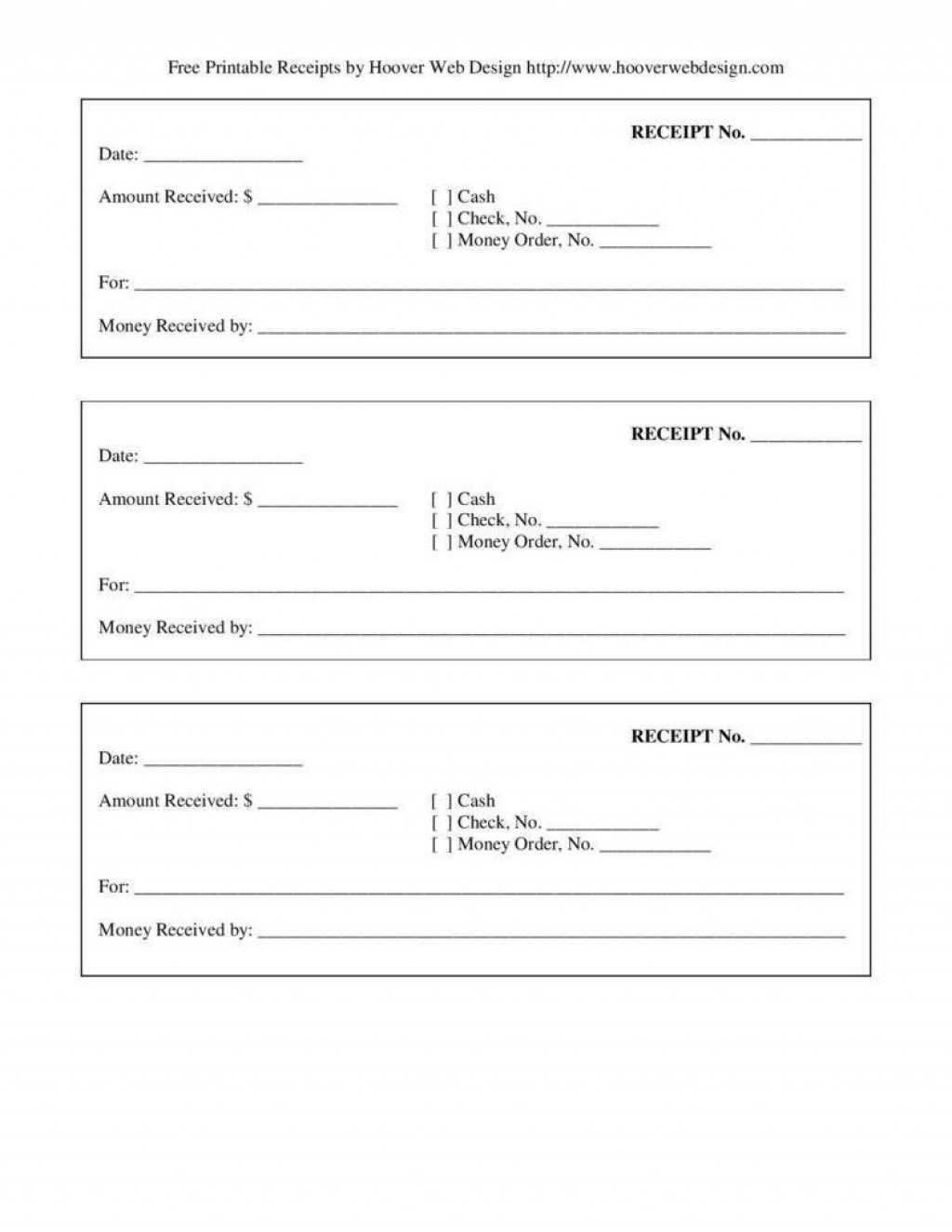 Free Printable Blank Receipt