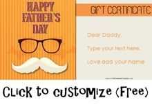 71 Creative Father S Day Gift Card Templates With Stunning Design with Father S Day Gift Card Templates