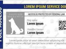 71 Customize Free Printable Service Dog Id Card Template in Word by Free Printable Service Dog Id Card Template