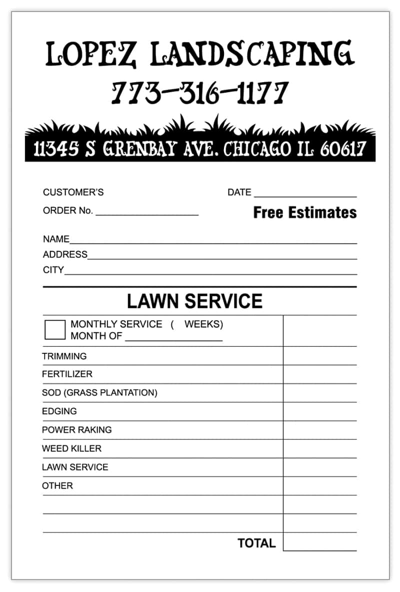 36+ Lawn Care Invoice Template Pdf PNG