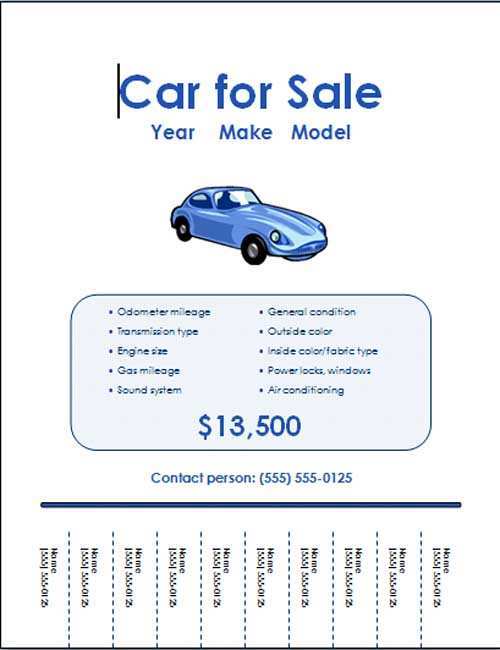 71 Customize Our Free Car For Sale Flyer Template Photo with Car For Sale Flyer Template