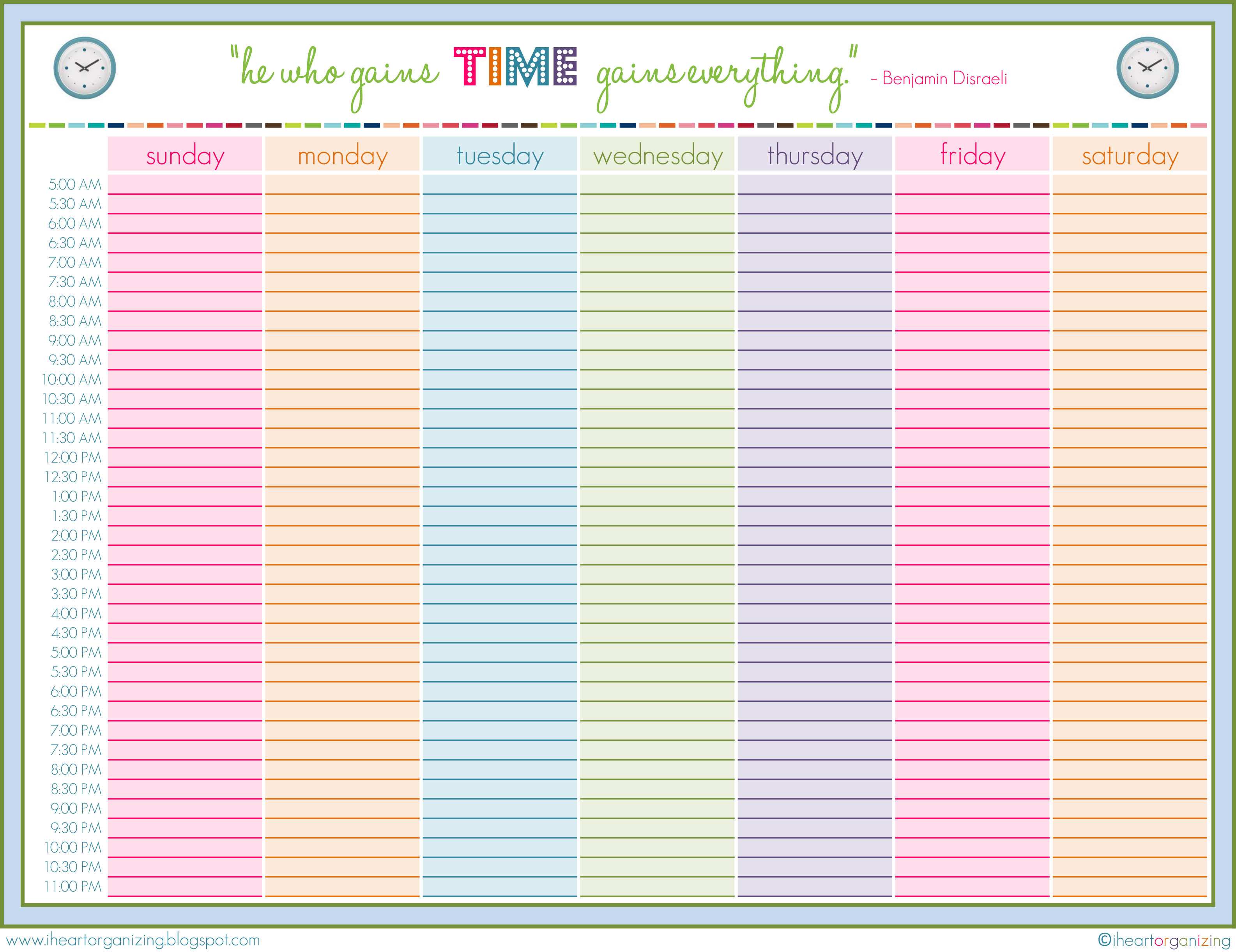 71 Customize Weekly Class Schedule Template Pdf in for Weekly