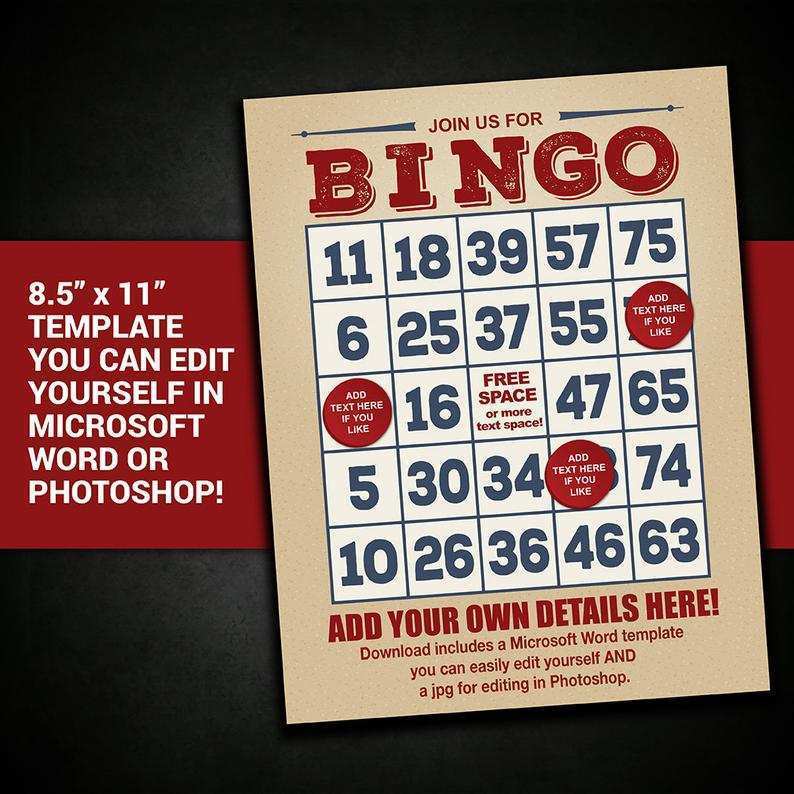 71 Format Bingo Flyer Template Free in Photoshop for Bingo Flyer Template Free