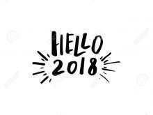 2018 New Year Card Template Free