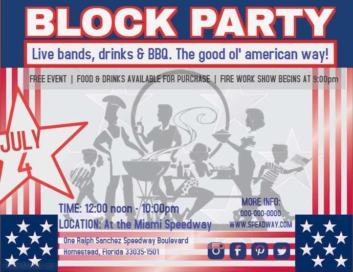 Free Block Party Flyer Template