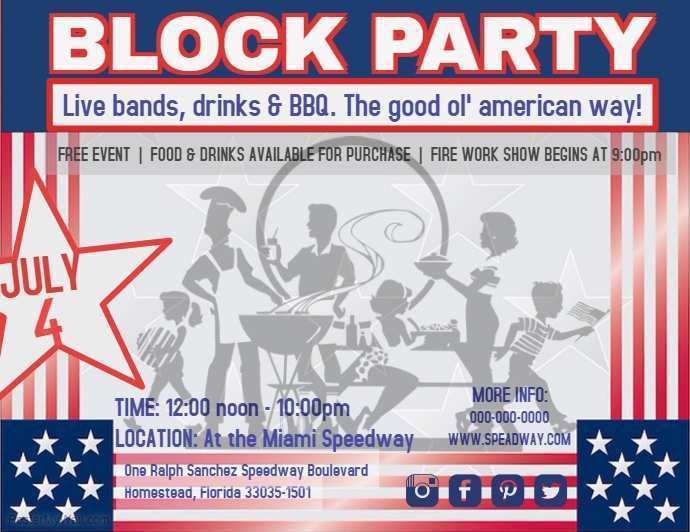 Block Party Flyer Template Free