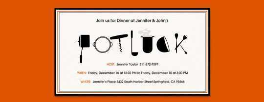 71 Free Potluck Flyer Template Free for Potluck Flyer Template Free