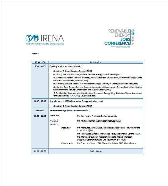 71 How To Create Conference Agenda Template Free Formating with Conference Agenda Template Free