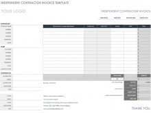71 Printable Independent Contractor Invoice Template Excel Photo for Independent Contractor Invoice Template Excel