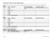 Interview Schedule Template Word