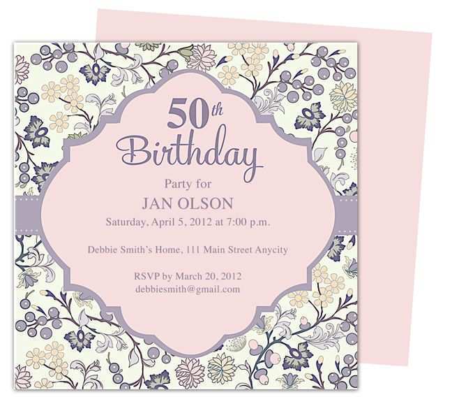 71 The Best 50Th Birthday Card Word Template in Word by 50Th Birthday Card Word Template