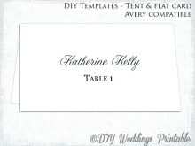 Tent Card Template 4 Per Sheet