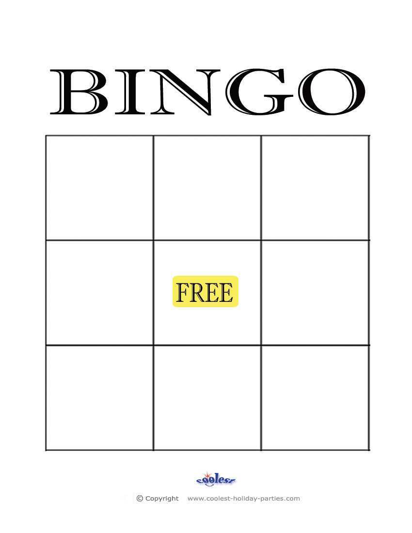 Bingo Card Template 4X4 Cards Design Templates
