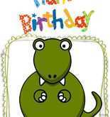 72 Blank Birthday Card Template Dinosaur Formating by Birthday Card Template Dinosaur