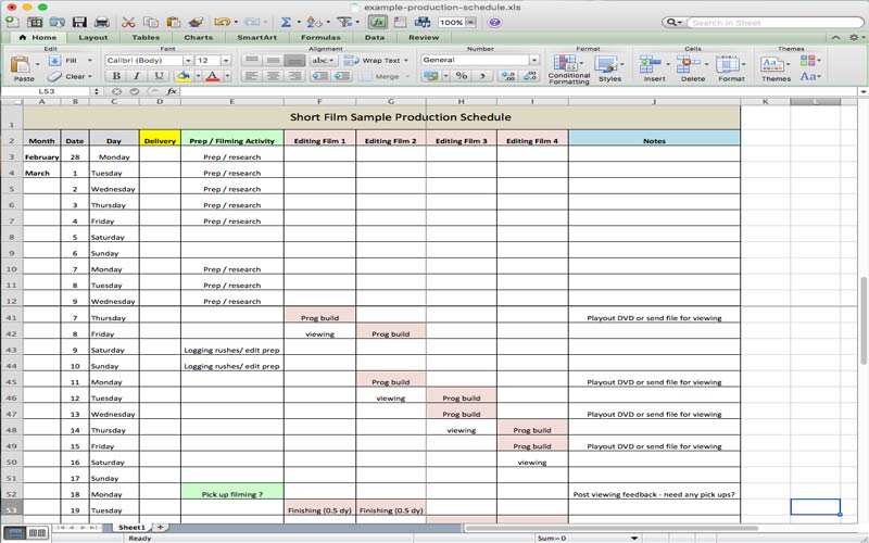 72 Create Tv Show Production Schedule Template Now with Tv Show Production Schedule Template
