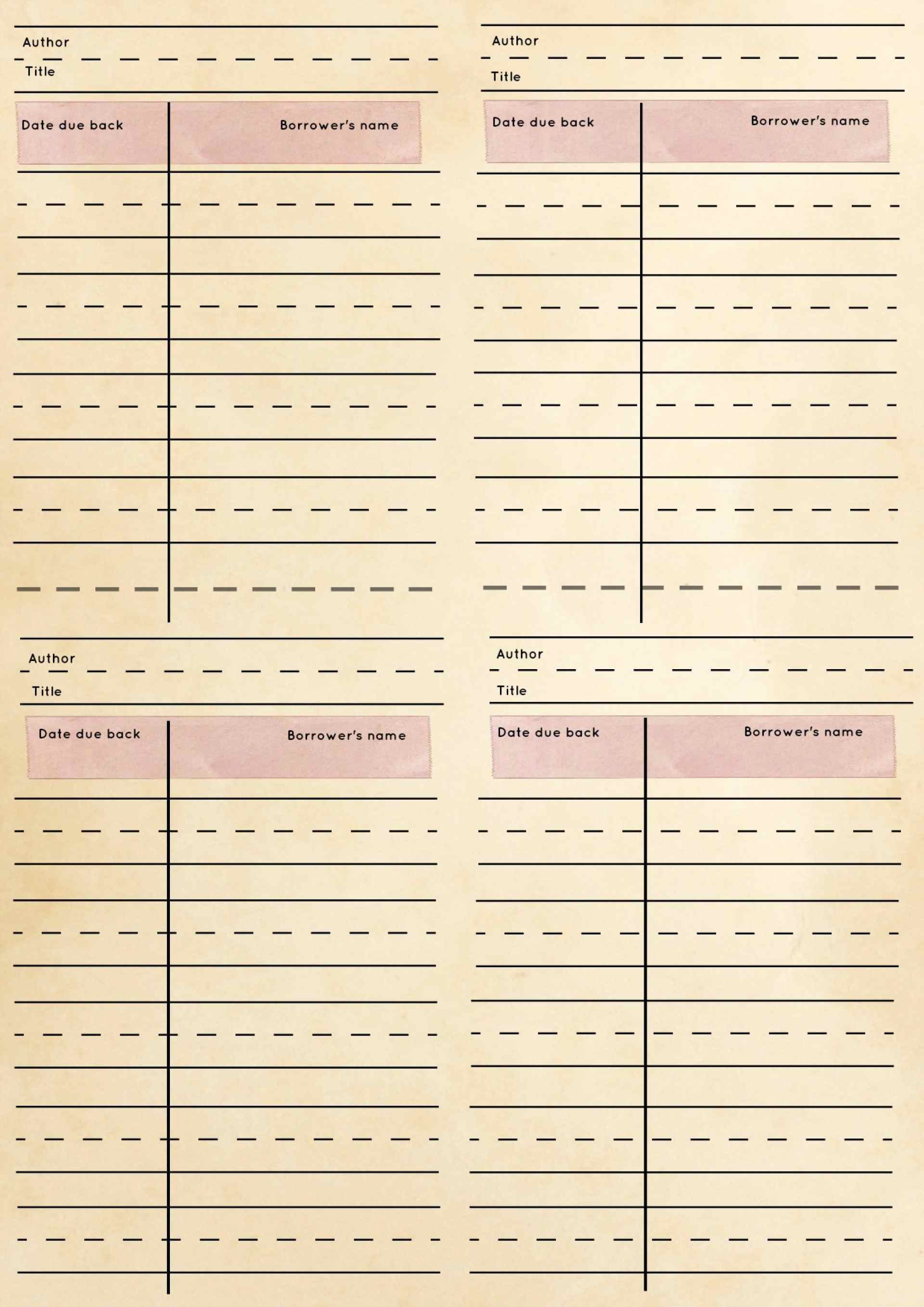 24 Customize Our Free Free Printable Library Card Template in Throughout Library Catalog Card Template
