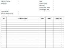 Blank Medical Invoice Template