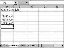 Class Schedule Grid Template