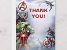 72 Free Printable Avengers Thank You Card Template Maker for Avengers Thank You Card Template