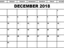 72 Online Daily Calendar Template December 2018 For Free by Daily Calendar Template December 2018