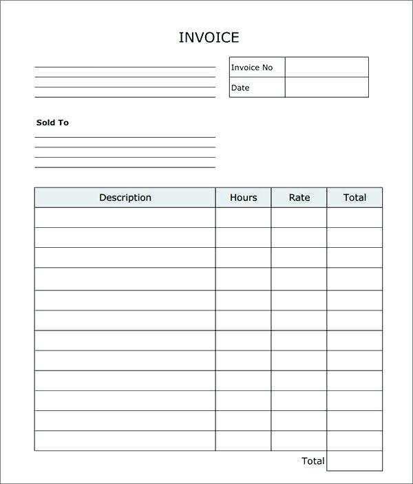 72 Printable Blank Invoice Forms Printable For Free with Blank Invoice Forms Printable