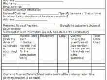 72 Printable Invoice Template For Construction Work in Word with Invoice Template For Construction Work