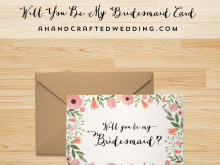 72 Report Bridesmaid Card Template Free For Free with Bridesmaid Card Template Free