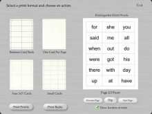 72 Standard Sight Word Card Templates Maker by Sight Word Card Templates