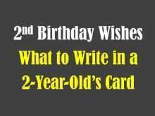 72 The Best 2 Year Old Birthday Card Template For Free by 2 Year Old Birthday Card Template