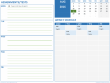 72 The Best Student Schedule Template Excel Templates by Student Schedule Template Excel
