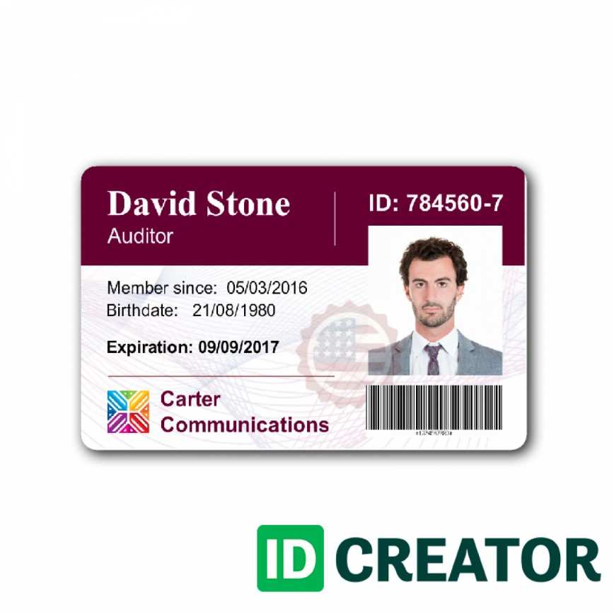 Employee Id Card Template Microsoft Word Free Download - Cards Design ...