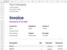 73 Adding Freelance Invoice Template Google Sheets For Free for Freelance Invoice Template Google Sheets