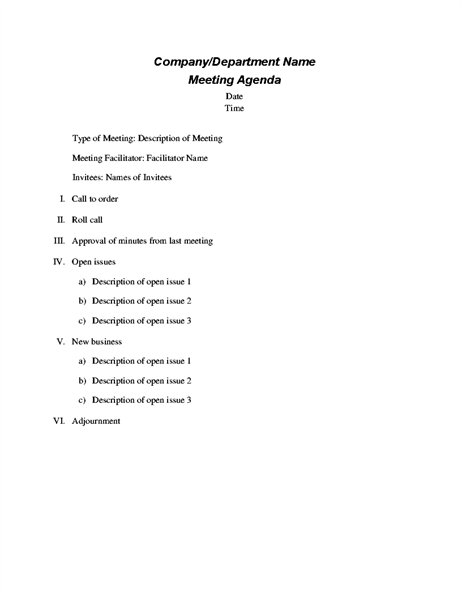 73 Adding Meeting Agenda Template Xls Photo for Meeting Agenda Template Xls