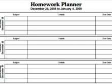 73 Blank Editable Homework Agenda Template Download for Editable Homework Agenda Template