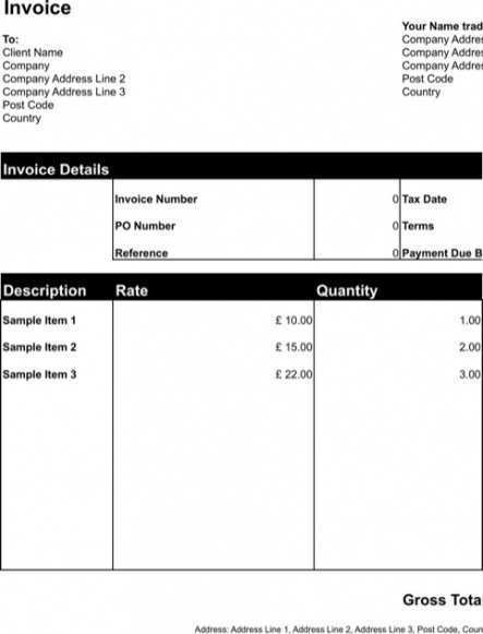 Download Sole Trader Invoice Template Nz Gif