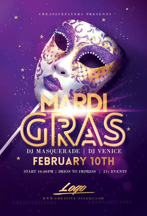 73 Creating Mardi Gras Flyer Template Download with Mardi Gras Flyer Template