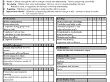 73 Creative Free Printable Preschool Report Card Template Formating with Free Printable Preschool Report Card Template
