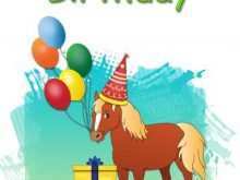 73 Customize Our Free Birthday Card Template Horse Templates for Birthday Card Template Horse