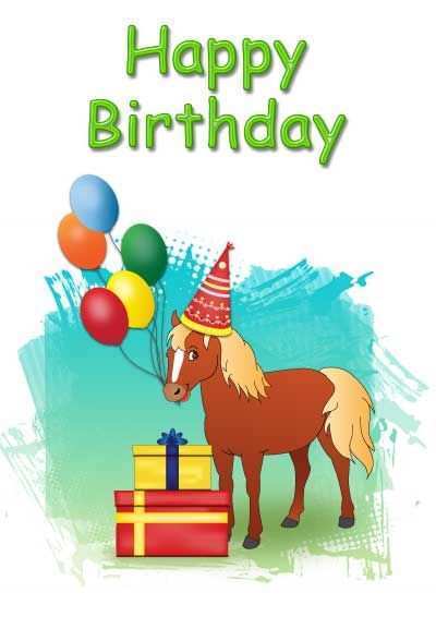 73 Customize Our Free Birthday Card Template Horse Templates for Birthday Card Template Horse