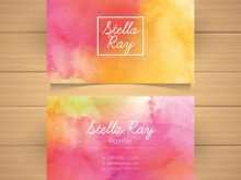 73 Customize Our Free Business Card Templates Watercolor Photo with Business Card Templates Watercolor