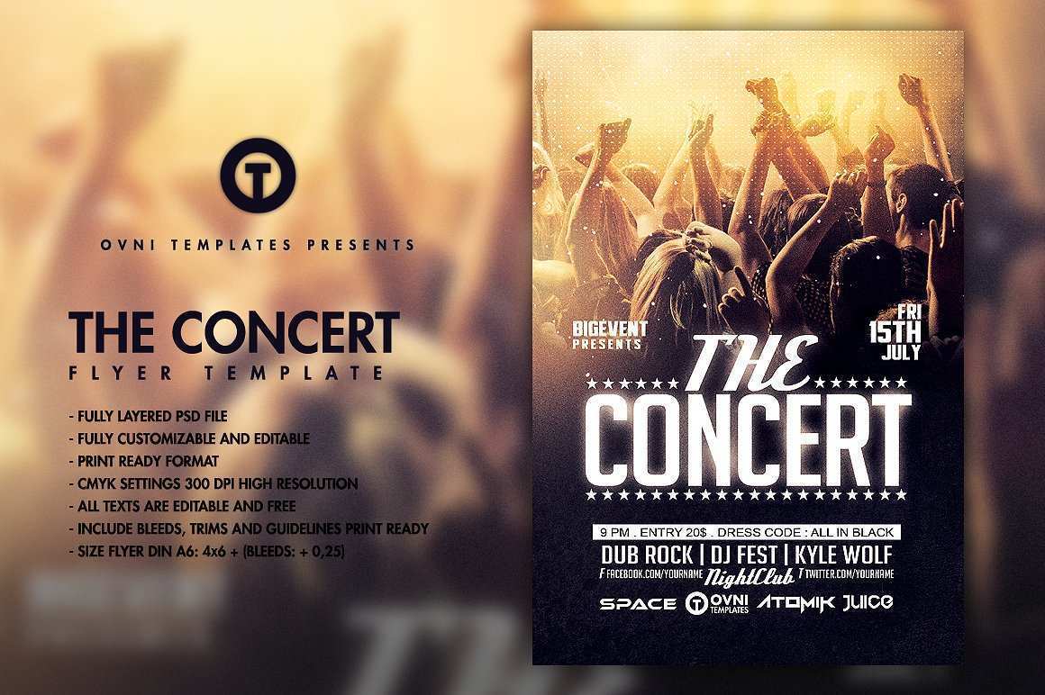 73 Customize Our Free Free Concert Flyer Templates In Word With Free Concert Flyer Templates Cards Design Templates