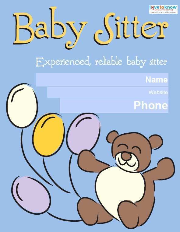 73 Format Babysitting Flyers Templates in Photoshop for Babysitting Flyers Templates
