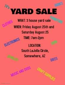 73 Format Yard Sale Flyer Template Layouts by Yard Sale Flyer Template
