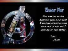 73 Free Avengers Thank You Card Template Formating by Avengers Thank You Card Template