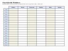 73 Free Class Schedule Calendar Template in Word for Class Schedule Calendar Template