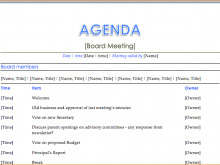 73 Free Hospital Meeting Agenda Template For Free with Hospital Meeting Agenda Template