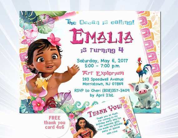 73 Free Moana Birthday Card Template PSD File for Moana Birthday Card Template