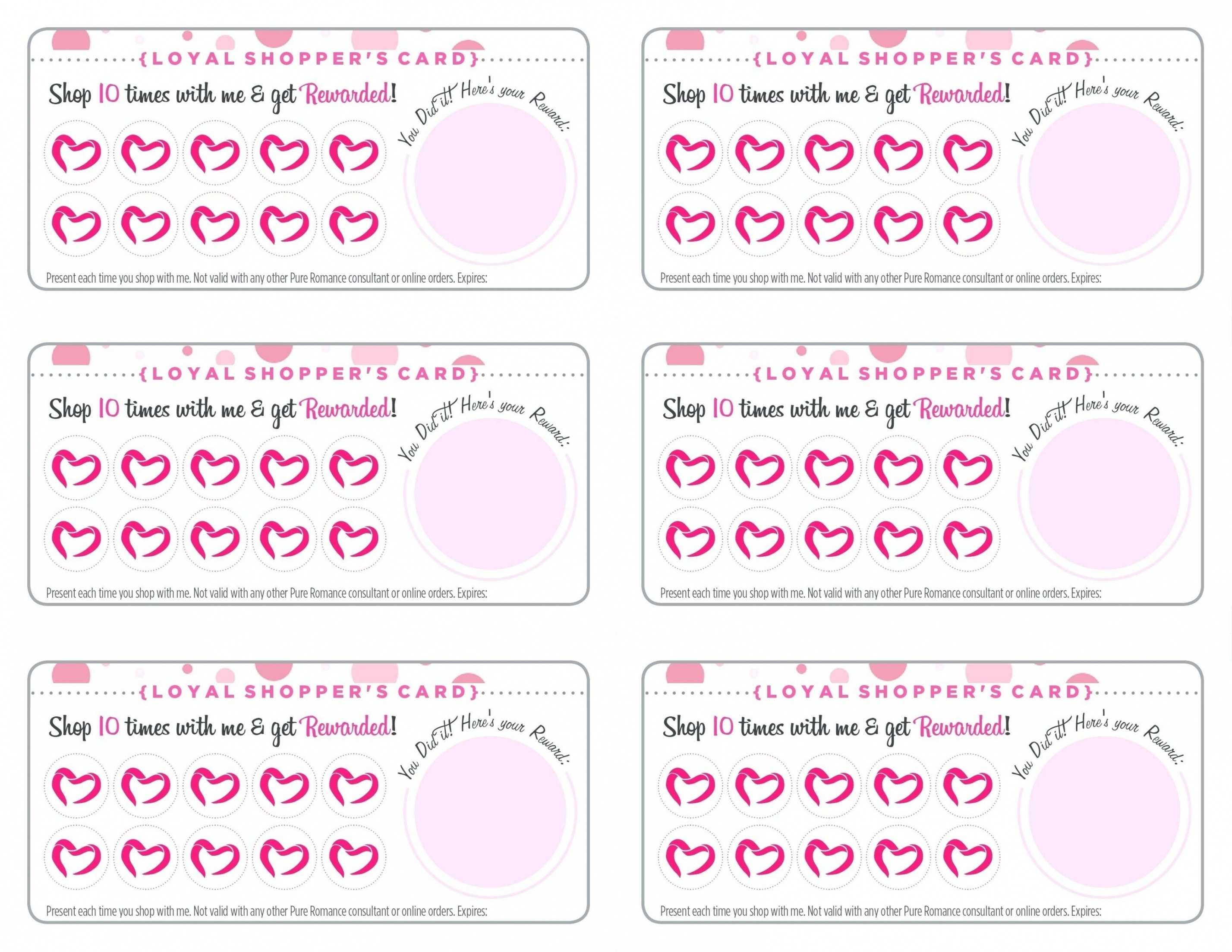25 Free Printable Loyalty Card Template Layouts with Free Pertaining To Free Printable Punch Card Template