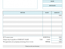 Private Invoice Example